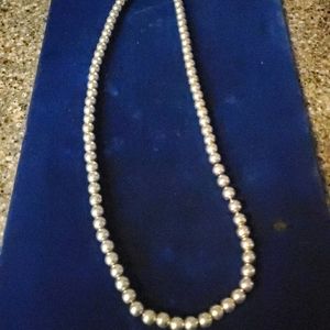 Sterling silver  bead necklace